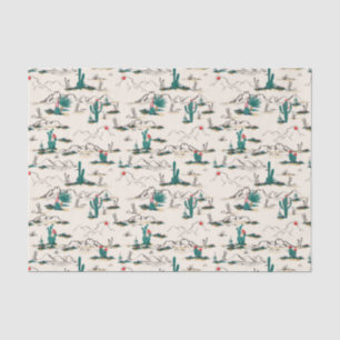 Blooming Succulents Pattern Tissue Paper