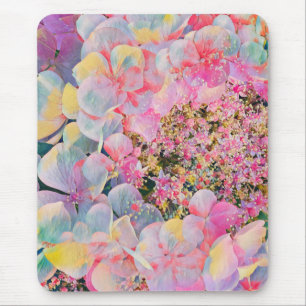 Blooming Summer Hydrangea Flower Mouse Pad