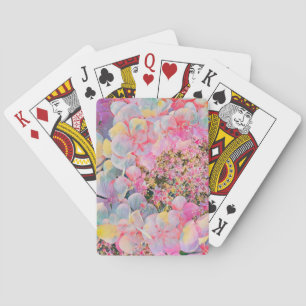 Blooming Summer Hydrangea Flower Playing Cards