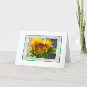 Blooming Sunflower Birthday Card