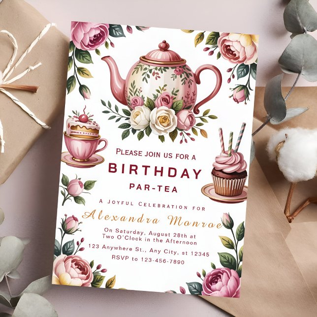 Blooming Tea Party Celebration Invitation (Creator Uploaded)