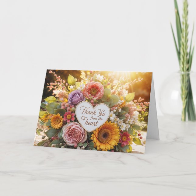 blooming thank you card  (Front)