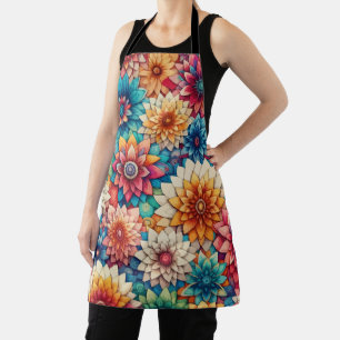 Blooming Tie-Dye A Vibrant Floral Apron