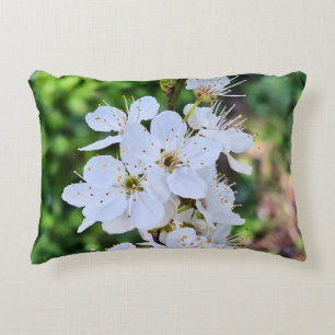 Blooming Tree in Spring Romania – Blossom Photogra Accent Pillow