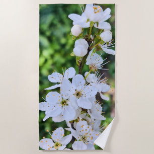 Blooming Tree in Spring Romania – Blossom Photogra Beach Towel