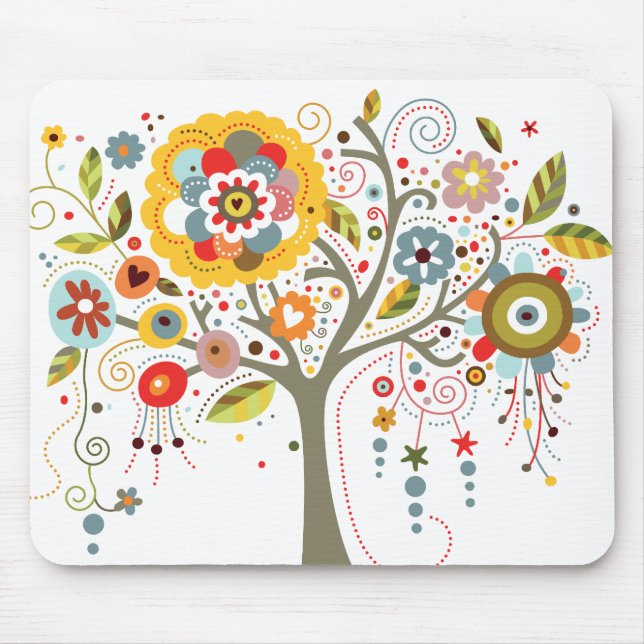 Blooming Tree Mouse Pad (Front)