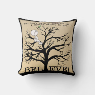 Blooming Tree Throw Pillow