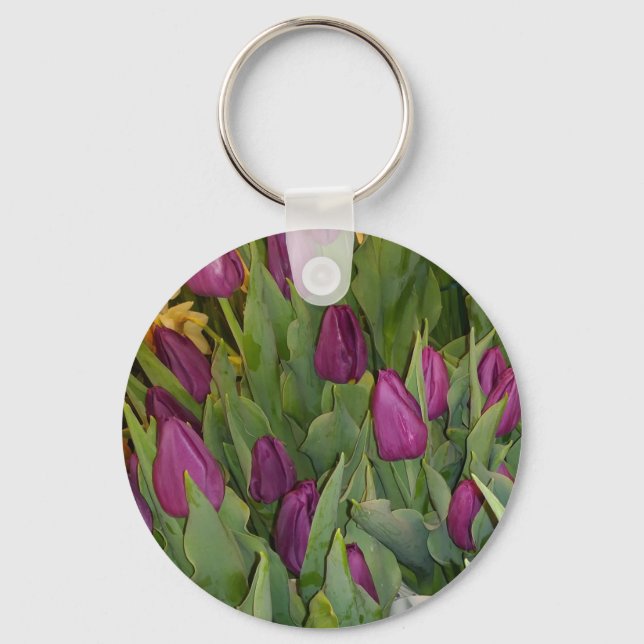 Blooming Tulips Key Chain (Front)