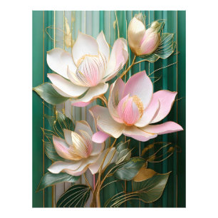 Blooming Wallpaper Japanese Magnolia Art Photo Print