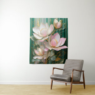 Blooming Wallpaper Japanese Magnolia Art Tapestry