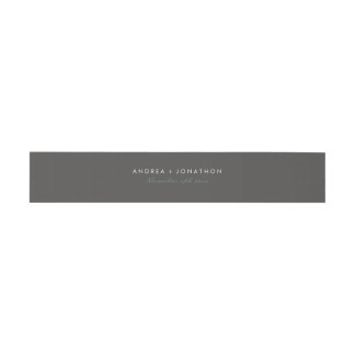 Blooming Watercolor Grey Invitation Belly Band