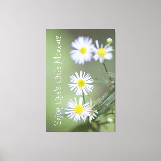 Blooming White Wildflowers Canvas Print (Front)