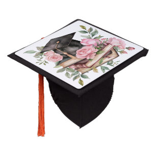 Blooming with Knowledge Graduation Cap Topper