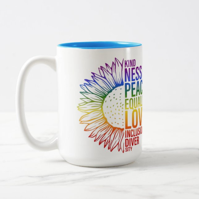 Blooming with Unity Two-Tone Coffee Mug (Left)