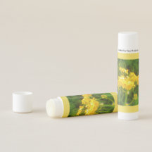 Blooming Yellow Sunflower Blue Reflection Lip Balm