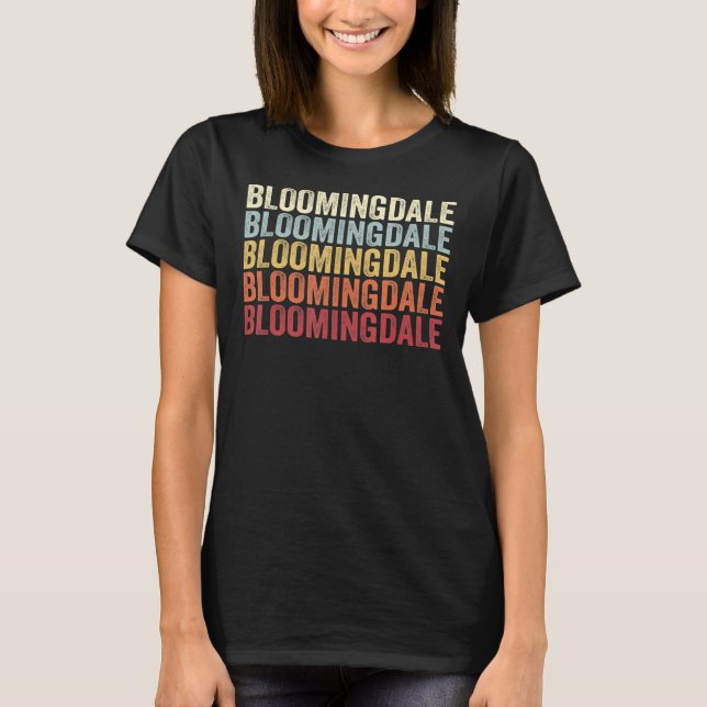 Bloomingdale Illinois Bloomingdale IL Retro Vintag T-Shirt (Front)