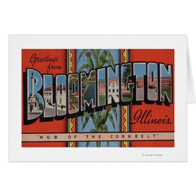 Bloomington, Illinois - Large Letter Scenes (Front Horizontal)