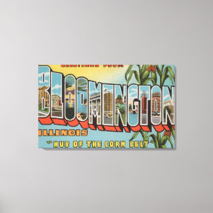 Bloomington, Illinois - Large Letter Scenes 2 Canvas Print