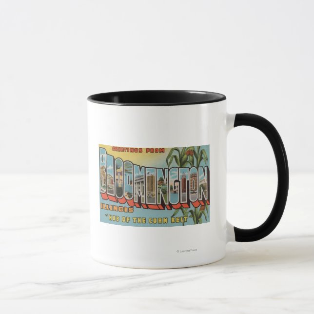 Bloomington, Illinois - Large Letter Scenes 2 Mug (Right)