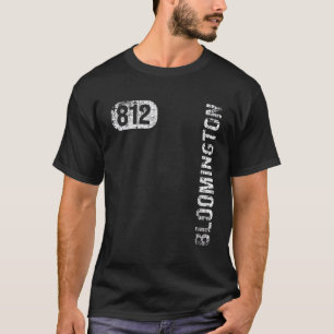 Bloomington Indiana 812 Area Code Vintage Retro T-Shirt