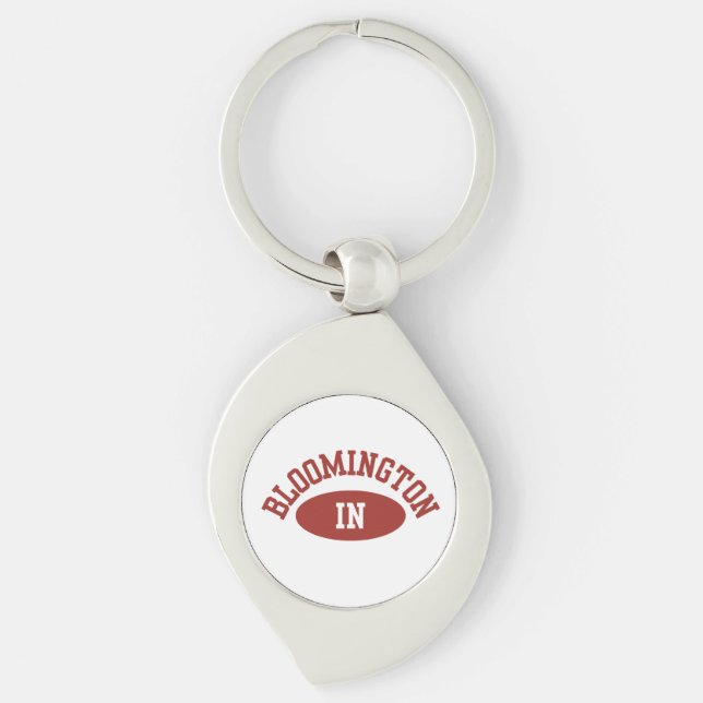Bloomington Indiana Button- College Football Pin Keychain (Front)