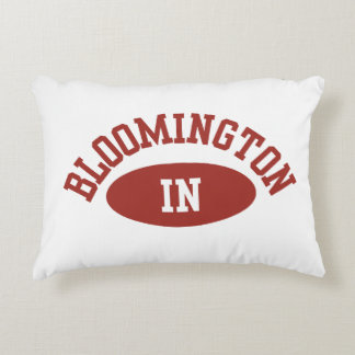 Bloomington Indiana College Canvas Art Tile Accent Pillow