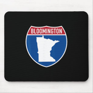 Bloomington Minnesota Map Highway Interstate Sign  Mouse Pad