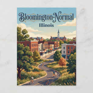 Bloomington-Normal, Illinois Postcard
