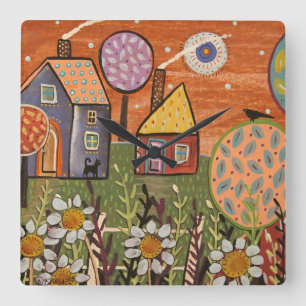 Blooms Acrylic Wall Clock