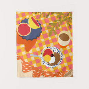 Blooms and Brunch Tapestry