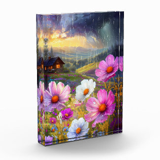 Blooms in Block: An Artistic Display Photo Block