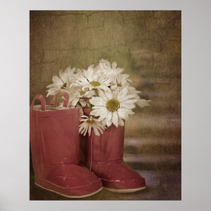 Blooms In Boot Poster