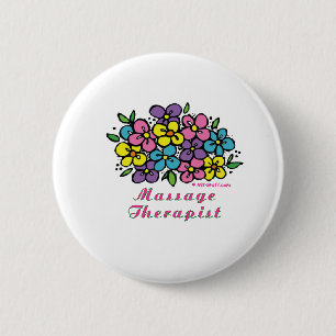 Blooms M Therapist 2 Inch Round Button