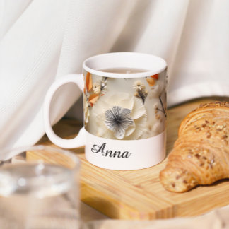 Blooms of Inspiration: Personalized Coffee Mug