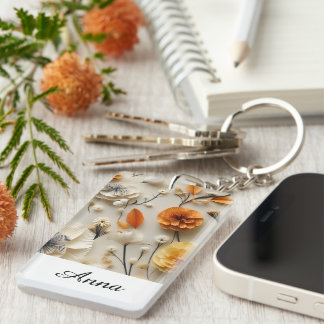 Blooms of Inspiration: Personalized  Keychain