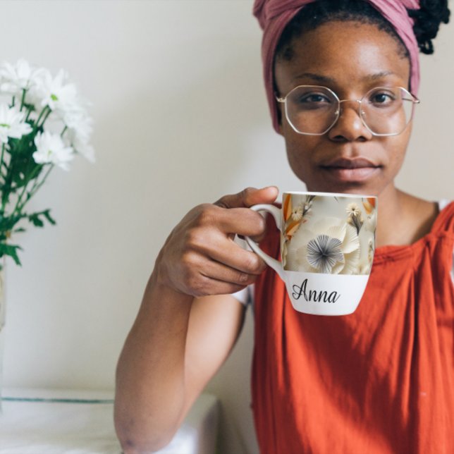 Blooms of Inspiration: Personalized Latte Mug (Creator Uploaded)