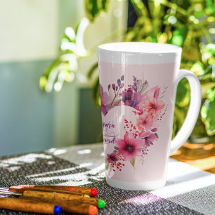 Blooms of Love   Custom Names   Valentine's Day Latte Mug