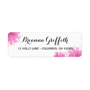 Blooms peints   ÉTIQUETTE DE ADRESSE