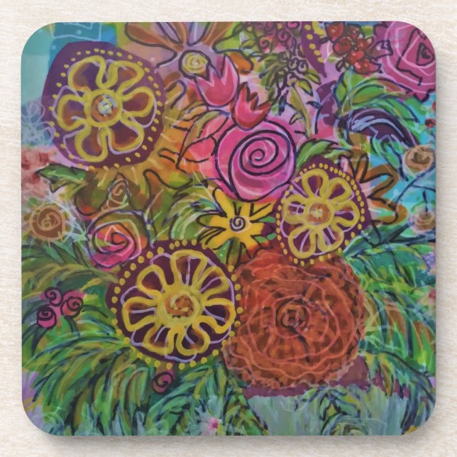 Blooms Set of 6 Coaster (Front)