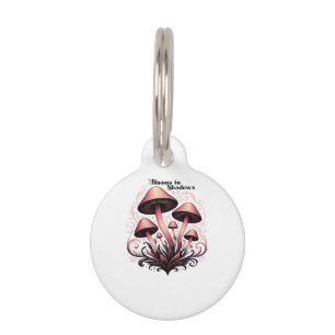 Blooms Shadows - Whimsigoth Mushroom Art Pastel Go Pet Tag