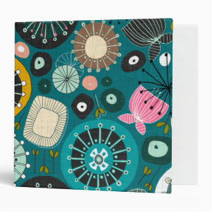 BLOOMS teal Binder