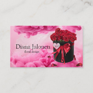 Blooms Watercolor Floral Modern Elegant Florist  Business Card