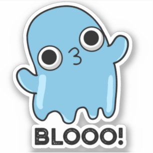 Blooo Funny Blue Ghost Pun 