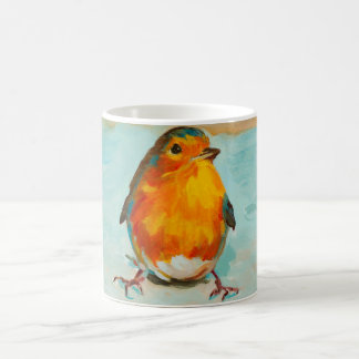 BloOrp! The English Red Robin on Blue Background Coffee Mug