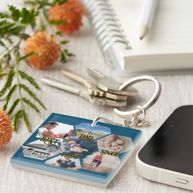 Bloque para fotos "Best Dad Since" personalizable (Devant Droit)