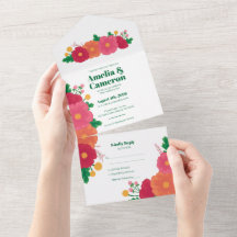 Bloques en gras tout en un Faire-part de mariage