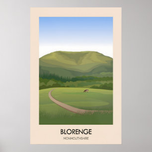 Blorenge Monmouthshire Wales Travel Poster