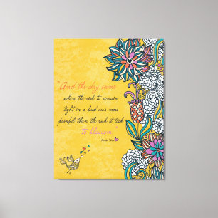Blossom - Anais Nin Canvas Print