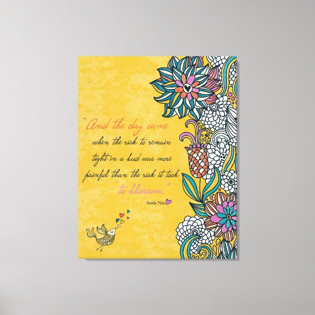 Blossom - Anais Nin Canvas Print (Front)