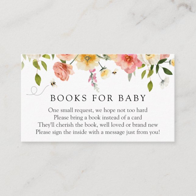 Blossom and Honey Books for Baby insert card (Front)